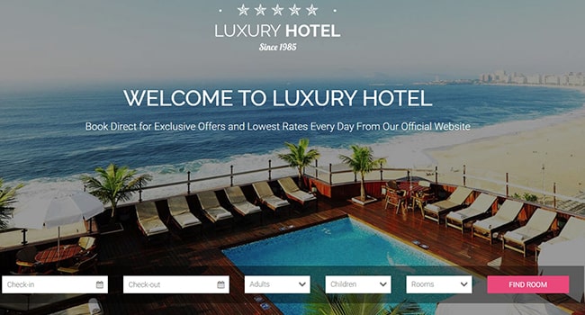 Mẫu website khách sạn đẳng cấp